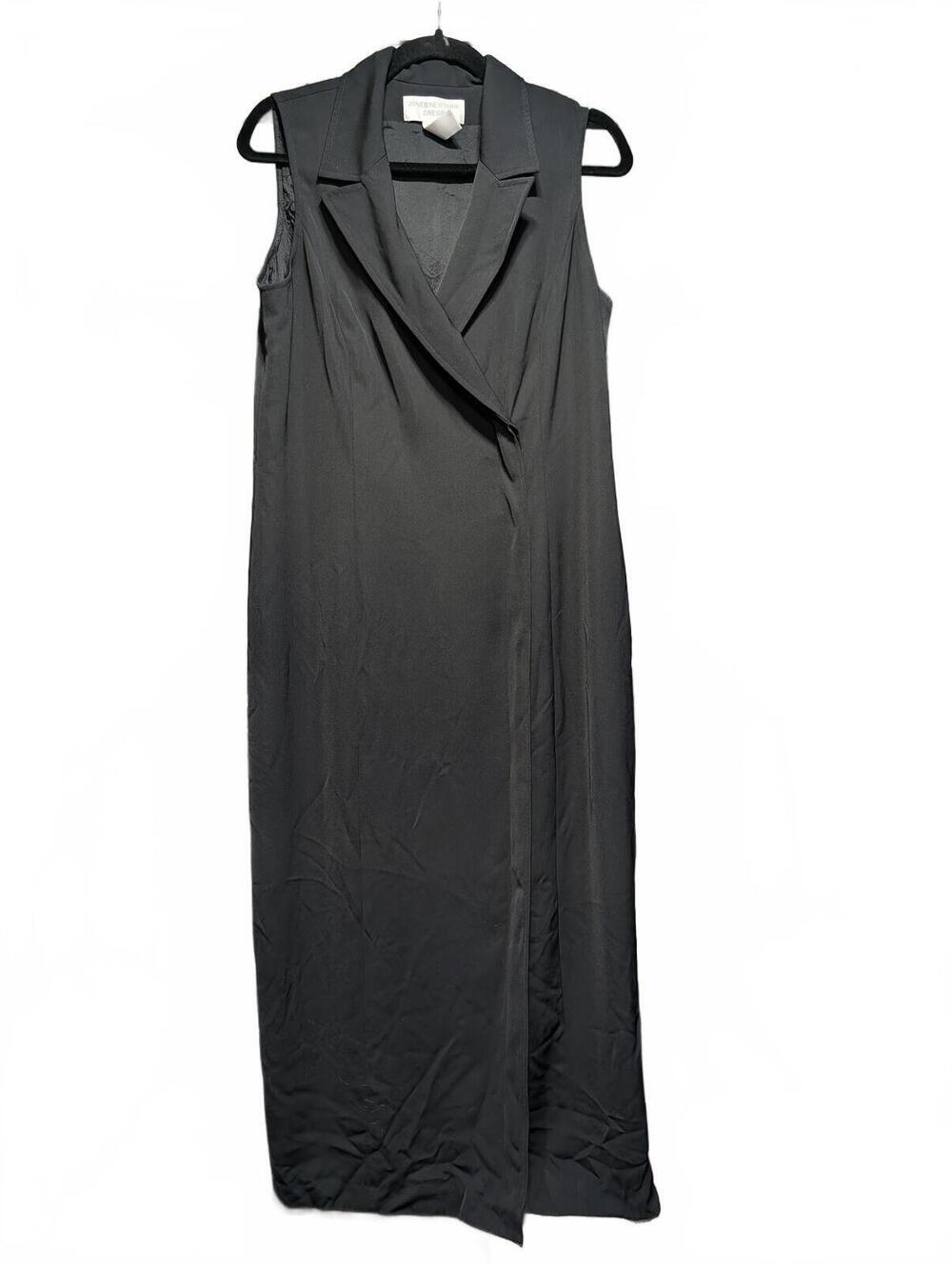 Vintafe Jones New York Black Sleeveless Long Dress Size 14 (Runs Small)